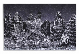 Homelessness Woodblock Print