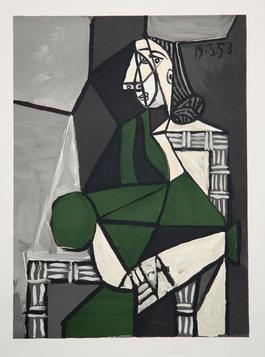 Portrait de Femme Assise, Robe Verte, 1953
