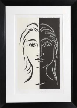 Portrait en Deux Parties Noire et Blanche, 26-D