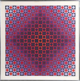 Untitled - Red and Blue Diamond from Permutations
