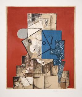 Visage sur Fond Rouge, 1914