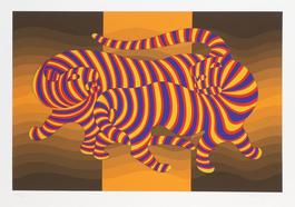 Two Tigers on Gold