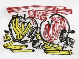 Red Apple and Yellow Apple from Seven Apple Woodcuts Series (C. 197)