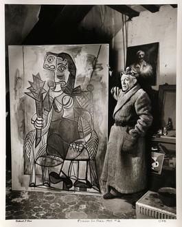 Picasso Standing with Painting