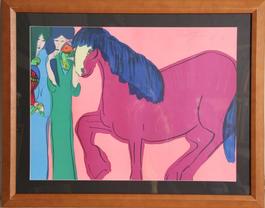 Two Geishas with Horse