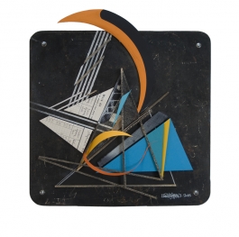 ASSEMBLAGE SUR PLAQUE METALLIQUE #3