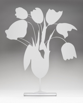 White tulips and vase, April 4