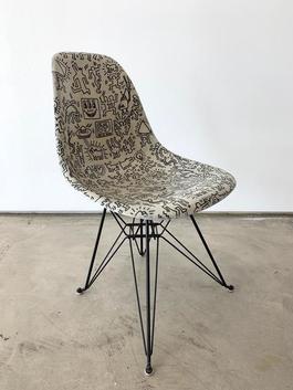 Keith Haring Case Study® Side Shell Eiffel Chair - Faces