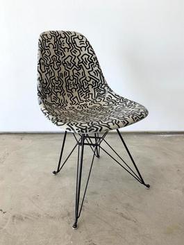Keith Haring Case Study® Side Shell Eiffel Chair - Figures