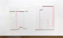 Untitled (Compositions with 12 canvas and 2 colours) / Untitled (Composition with 7 Canvas and 2 Colours)