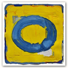 Blauw in geel