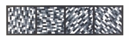 Broken Gray Bands in Four Directions