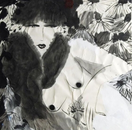 Nude With Flowers
