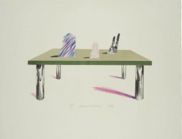 Glass Table with Objects