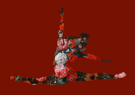 Grand Jetés Avec Des Fleurs (Deep Red)