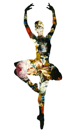 En Dedans Pirouette Avec Des Fleurs