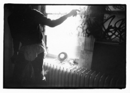 Basquiat at the windows, New York, 1983