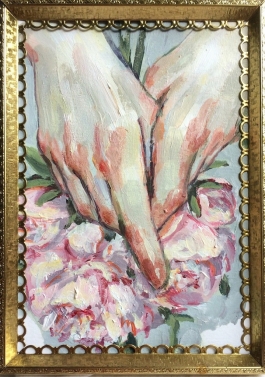 Hand Study with Flowers