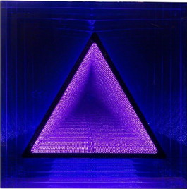 LED coffrage carre ST triangle: bleu / rose