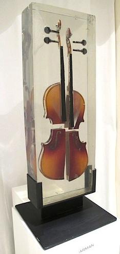 Inclusion de violon decoupe