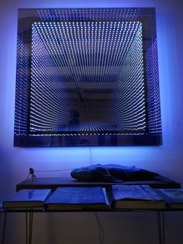 LED coffrage carre cube: multicouleur
