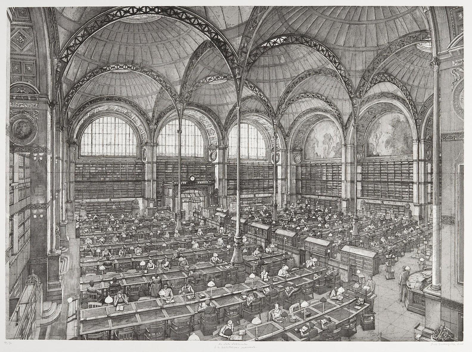 La Salle Labrouste De La Bibliotheque Nationale Widewalls