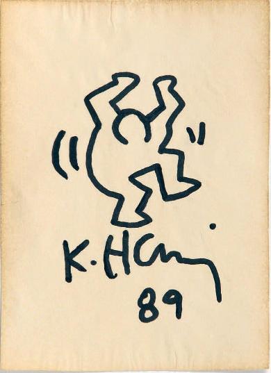 Lot 59a Keith Haring - Untitled, 1989 (13,2 x 9,5 cm)
