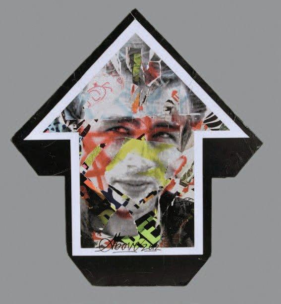 Above - Flèche James Dean (recto verso), 2012 (146 x 130 cm)