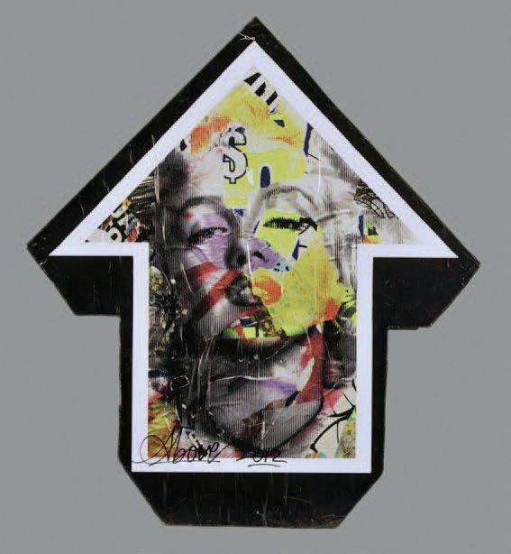 Above - Flèche Marylin (recto verso), 2012 (146 x 130 cm)