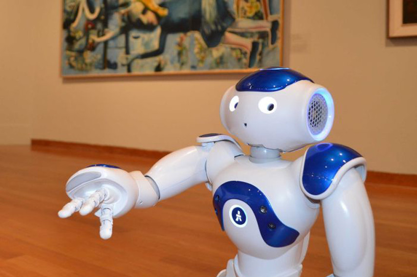 Aggie the robot, at the AGWA - Image via Abc net au