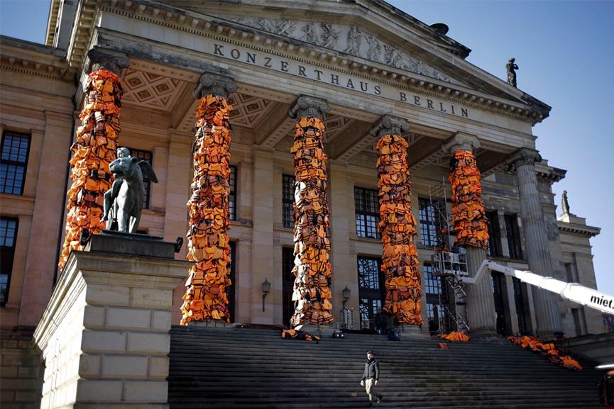 Ai Weiwei Covers Berlin Konzerthaus With Thousands Of Life Jackets
