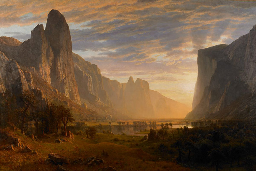 Albert Bierstadt Looking Down Yosemite Valley. Image Via Artsbma.org  