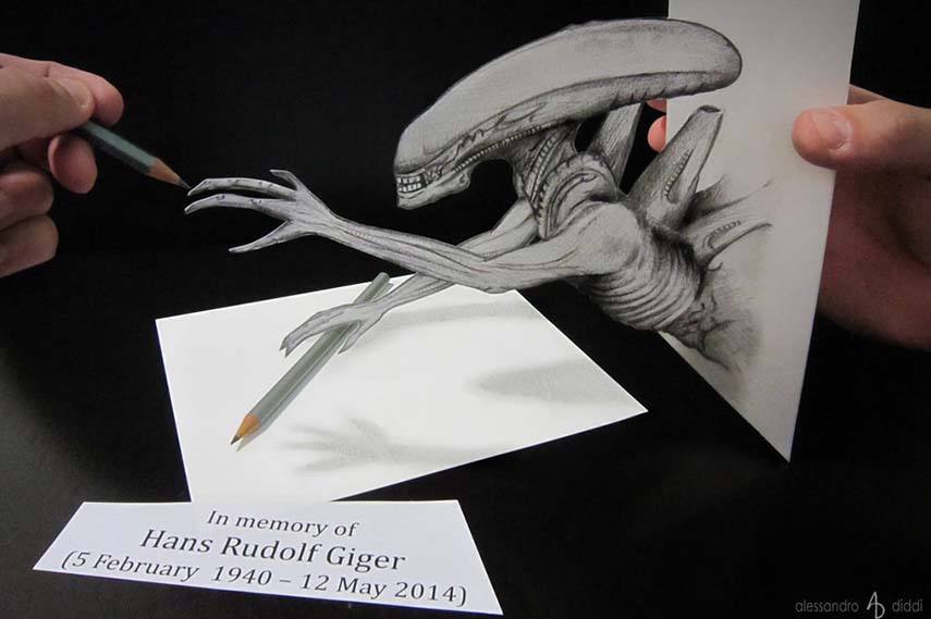 3d paintings pencil