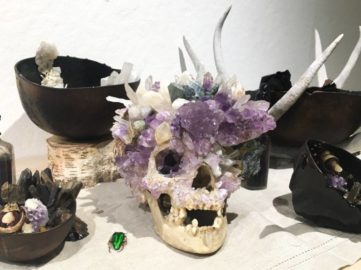 Alexis Palmer Karl - Ritual Skull Amsthyst on Ritual Table