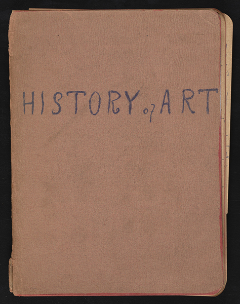 Alice Trumbull Mason Notebook History of Art circa 1920s