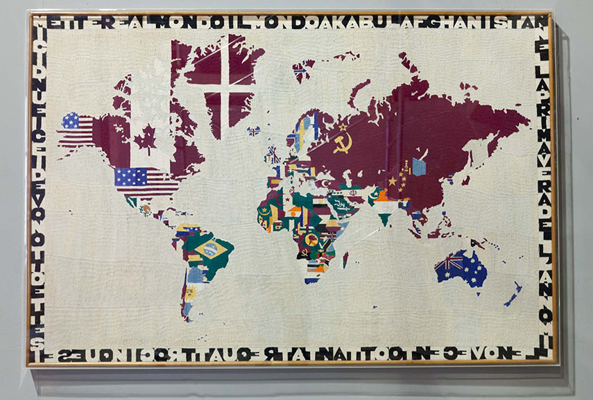 Alighiero Boetti - Mappa, 1983. Imagen vía artribune.it