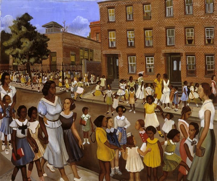 Allan Rohan Crite - School's Out. African Americans