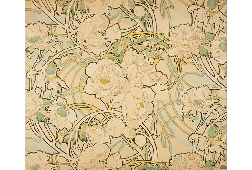 Alphonse Mucha Peonies