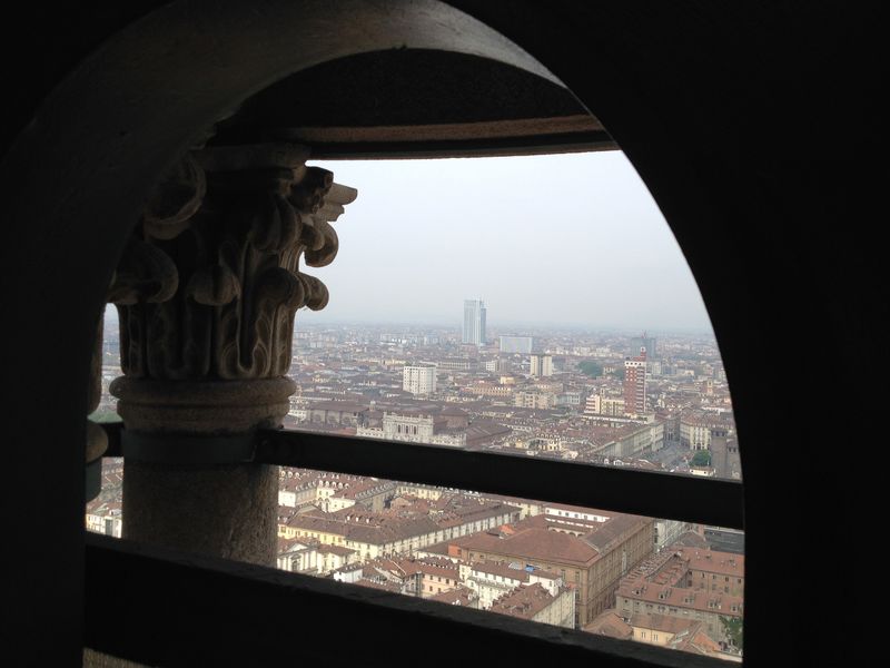 mole antonelliana, the panoramic view photo, the ex synagogue and the tallest building in the city of torino in italy