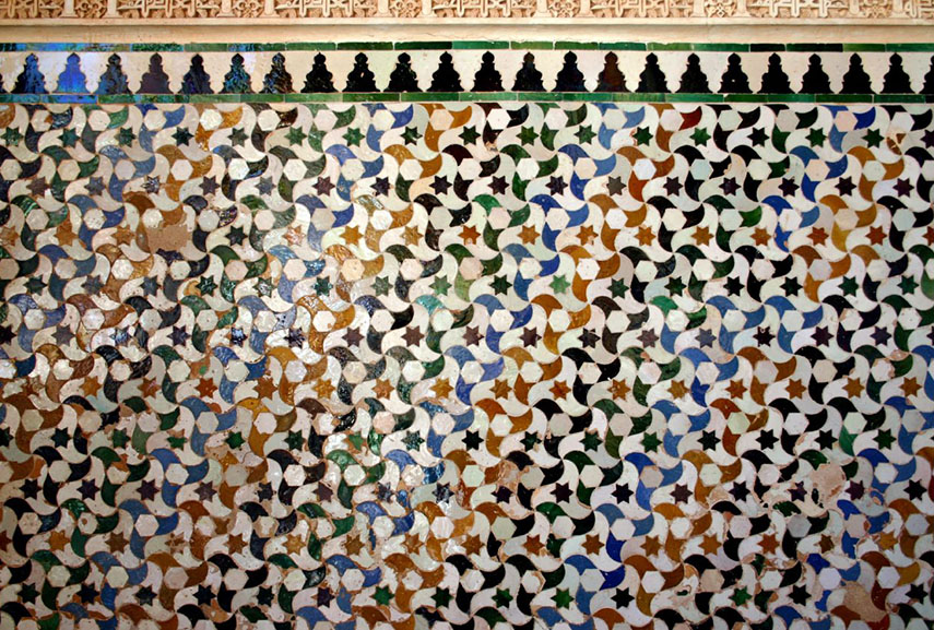 Example of tessellation art in Alhambra, Spain