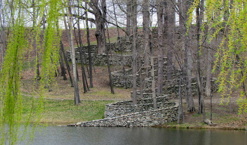 they search leaves around home from sculpture project