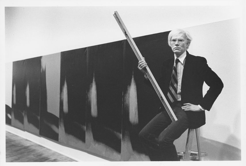 Andy Warhol with Shadows (1978–79) at Heiner Friedrich Gallery, 393 West Broadway, New York, in 1979