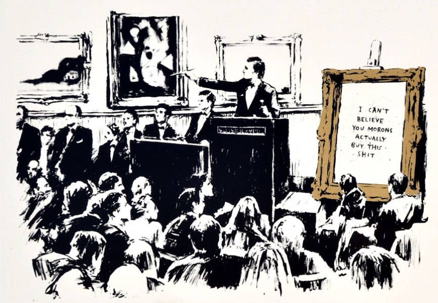 Banksy Stencil Appears at School Exhibition