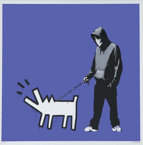 Banksy - Choose Your Weapon – Dark Purple - AP, 2010 (70 x 70 cm)