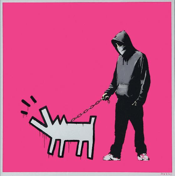 Banksy - Choose Your Weapon - Magenta, 2010 (70 x 70 cm)