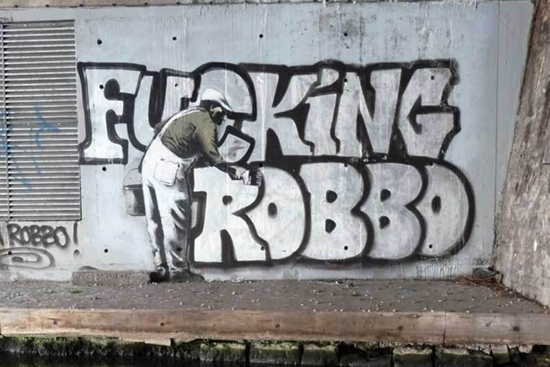 Banksy - Fucking Robbo 2010, Camden, London