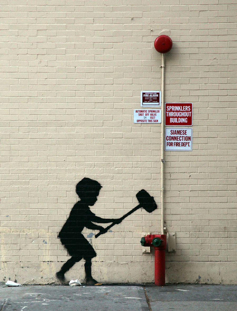 Banksy stencil