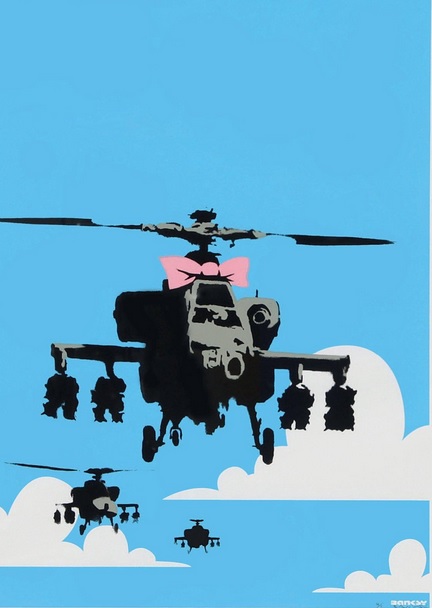 Banksy - Happy Choppers - AP, 2003 (70 x 50 cm)