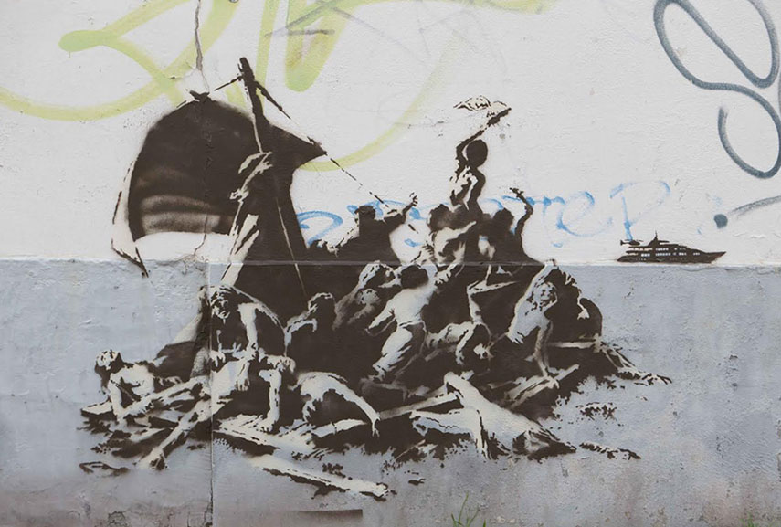 Affiche Murale - Banksy: The Son of a Migrant from Syria - Wow Décoration
