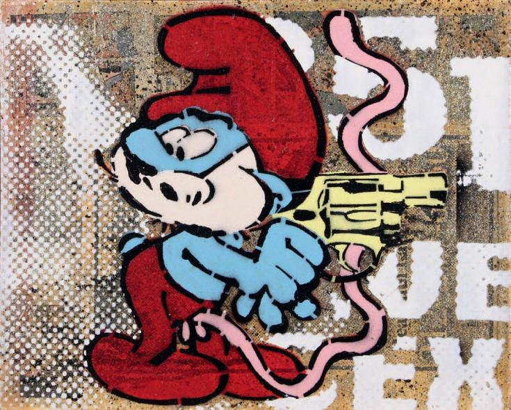 Bast - Papa Smurfs 4, 2008 (40.5 x 51 cm)